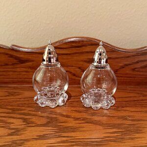 Pair Of Candlewick Salt & Pepper Shakers